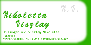 nikoletta viszlay business card